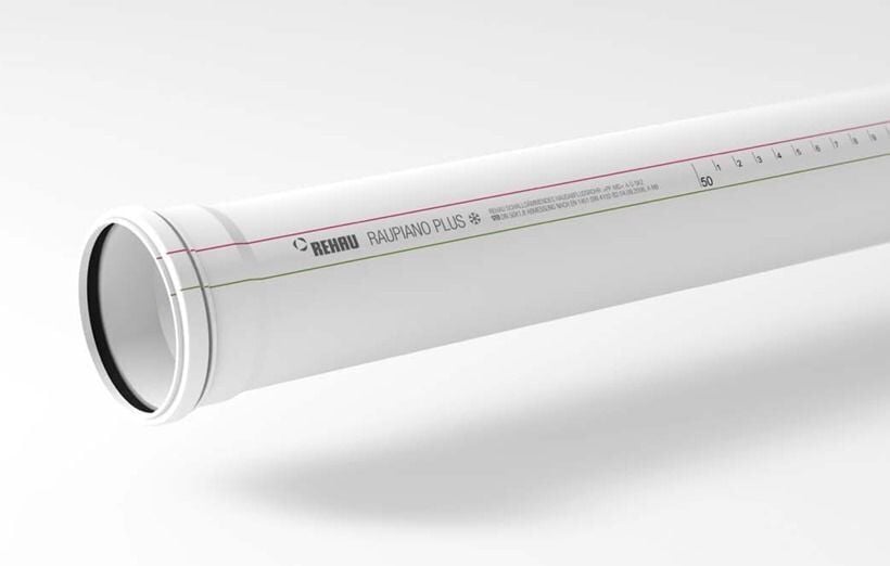 RAUPIANO PLUS Çift Muflu Atık Su Borusu DN 200, 3000 mm